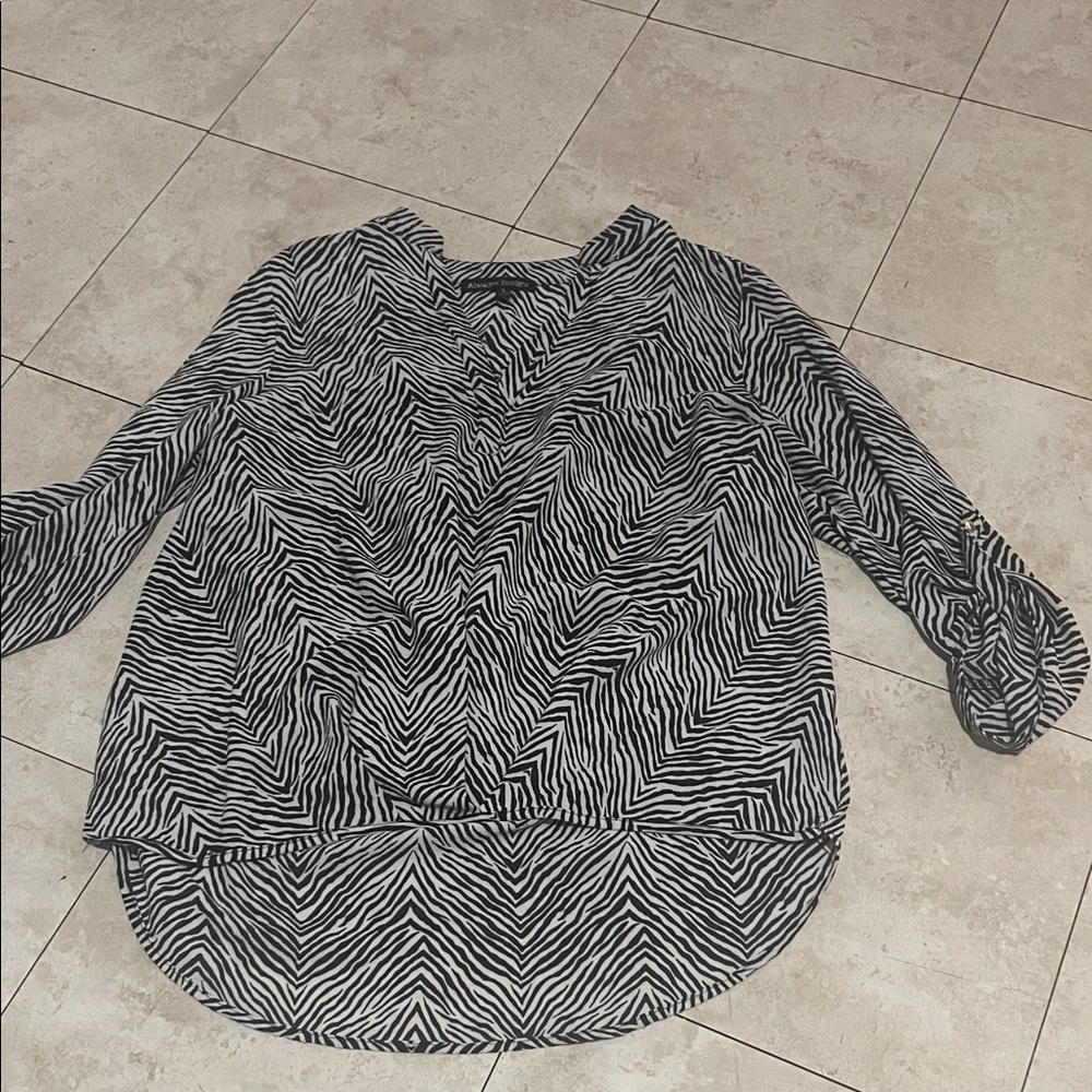 Black and White Zebra Print Women's Top